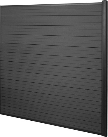 MVG WPC-Sichtschutz »MVG-HA018«, Erweiterungselement, 1,85 m - schwarz