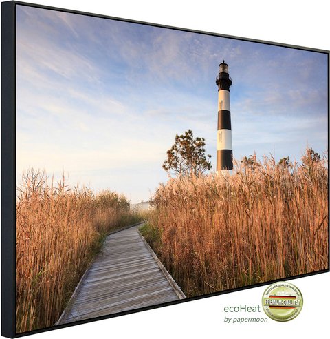 Thumbnail - papermoon Infrarotheizung »EcoHeat - Bodie Island Leuchtturm«, Matt-Effekt - bunt