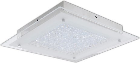 NÄVE LED-Deckenleuchte »Glasgow«, ∅xH: 36 x 8 cm, Metall/Glas - silberfarben