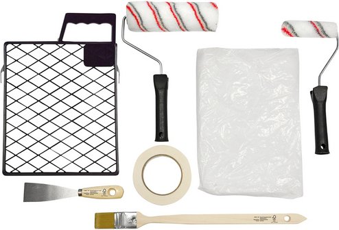 Maler-Set, 18 cm, Kunststoff - schwarz