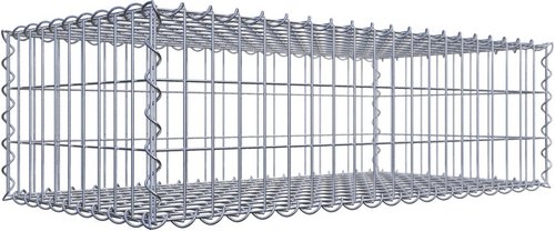 Thumbnail - Gabiona Gabione, silbergrau, Maschenweite 5 cm x 10 cm, Spirale - silberfarben