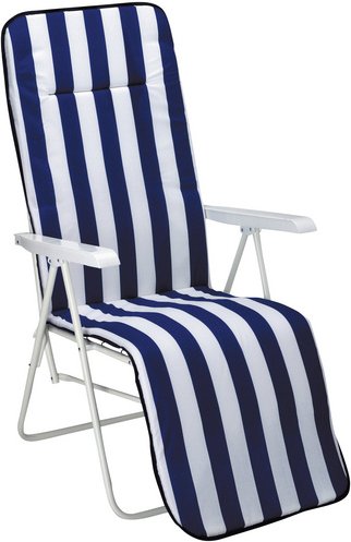 BEST Relaxliege »Chiemsee«, Stahl, inkl. Auflage - weiss