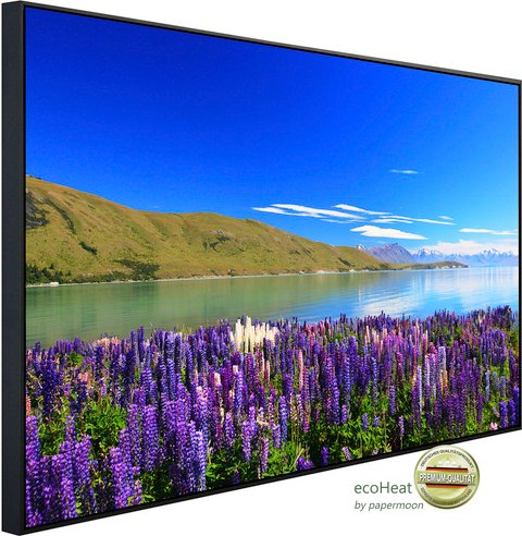 papermoon Infrarotheizung »EcoHeat - Lupinen See Tekapo«, Matt-Effekt - bunt