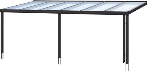 SKANHOLZ Terrassenüberdachung »Garda«, Breite: 648 cm, Dach: Polycarbonat (PC), schiefergrau