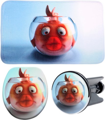 Sanilo Bad-Accessoire-Set, 3-tlg., Goldfisch - orange