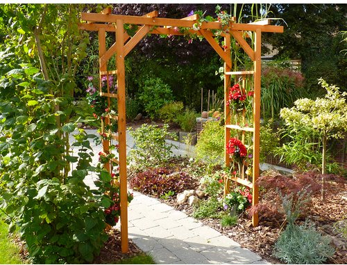 PROMADINO Pergola, BxHxL: 65 x 206 x 192 cm - braun