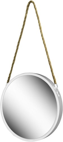 NOOR living Spiegel, BxH: 30 x 4 cm, rund - weiss