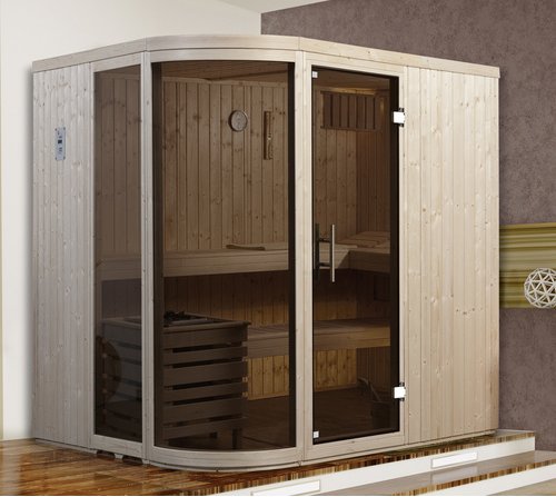 Thumbnail - WEKA Sauna »Sara 1«, mit Ofen, BxHxT: 194 x 199 x 194 cm - beige
