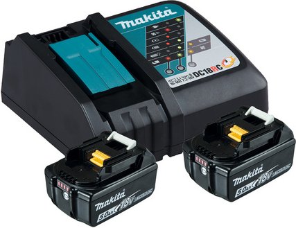 MAKITA Akku + Ladegerät »Power Source-Kit LXT«, 18V, 5Ah, schwarz/türkis