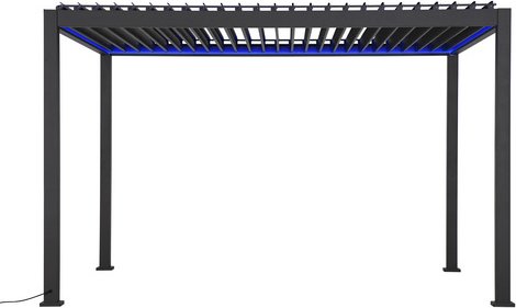 Mr. GARDENER Pergola »Deluxe 111 Smart«, BxH: 392 x 250 cm, anthrazit - grau