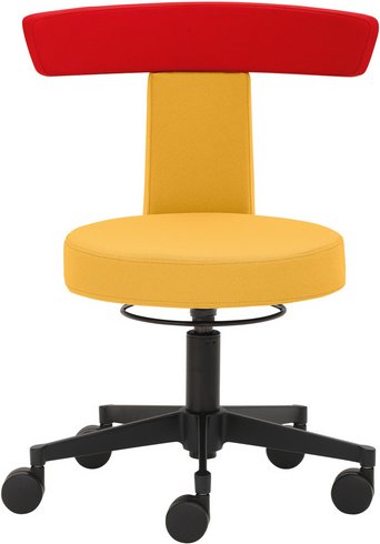 Mayer Sitzmöbel Multifunktionshocker »1262«, Breite: 54 cm, höhenverstellbar, Polyester, gelb