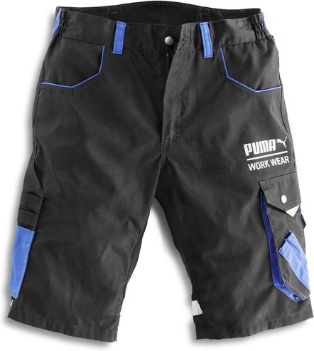Thumbnail - PUMA Arbeitsshort »CHAMP«, Polyester/Baumwolle/Polyamid/Elastan, carbongrau - schwarz