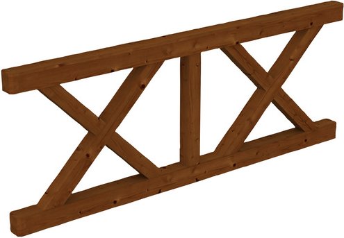 SKANHOLZ Brüstung, B x H: 220 x 84 cm, Holz, Farbe: nussbaum