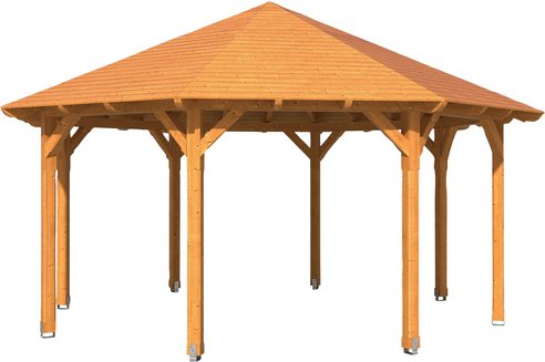SKANHOLZ Pavillon »Lyon 3«, Zeltdach, achteckig, BxHxT: 557 x 347 x 557 cm - beige