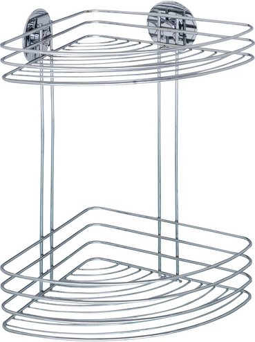 WENKO Eckablage »Turbo-Loc®«, Stahl, chromfarben - silberfarben