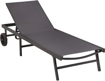 MERXX Gartenliege »Tessin«, LxB: 201 x 64 cm, max. Belastung: 100 kg - grau