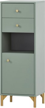 SCHILDMEYER Highboard »Ando«, BxHxL: 33 x 114,4 x 40,3 cm, pistaziengrün, Holzwerkstoff melaminbeschichtet - gruen