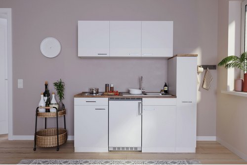 RESPEKTA Singleküche »Luis«, mit E-Geräten, Gesamtbreite: 180 cm - weiss