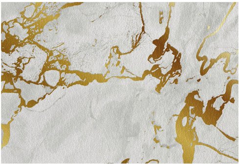 mySPOTTI Tischset »Kelly«, rechteckig, Kunstleder, weiß/goldfarben - weiss