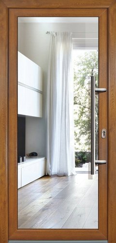 Meeth Kunststoff-Haustür »Signum Exklusiv«, Klarglas, golden oak, nach Innen öffnend, ohne Türgriff - goldfarben