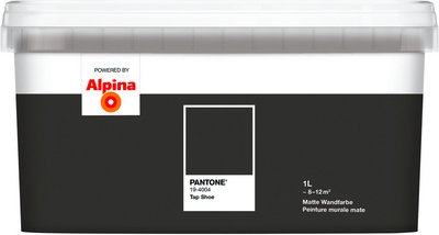 ALPINA Wandfarbe »PANTONE«, Tap Shoe, matt, 1 l - schwarz