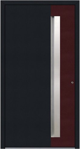 KNOCK Aluminium-Haustür »Marte«, anthrazit / purpur - rot