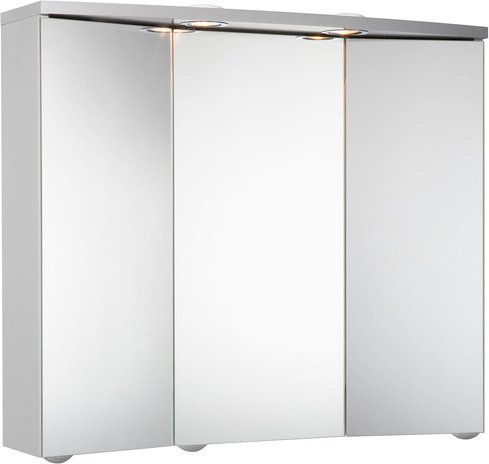 JOKEY Spiegelschrank, 3-türig, LED, BxH: 75 x 65 cm - silberfarben