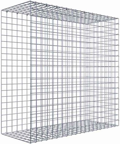 Gabiona Gabione, silbergrau, Maschenweite 5 cm x 5 cm, C-Ring - silberfarben