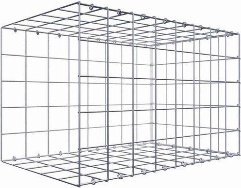 Gabiona Gabione, silbergrau, Maschenweite 10 cm x 10 cm, C-Ring - silberfarben