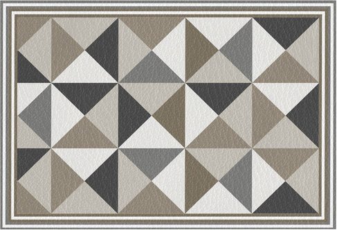 mySPOTTI Tischset »Haakon«, rechteckig, Kunstleder, grau/braun/weiß