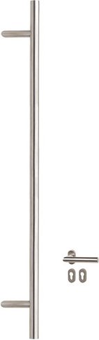 RORO Stoßgriff-Set, 3-teilig, aus Edelstahl - grau