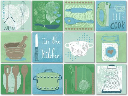 K&L Wall Art Fliesenaufkleber »In The Kitchen«, selbstklebend