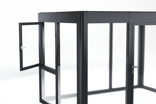 SunElements Fenster, BxH: 90 x 95 cm, ESG, anthrazit-metallic - grau