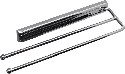 FACKELMANN Handtuchhalter, BxHxT: 33 x 4 x 10 cm - silberfarben