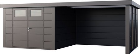 Telluria Gerätehaus »Classico«, BxHxT: 662 x 219 x 318 cm (Außenmaß inkl. Dachüberstand) - silberfarben