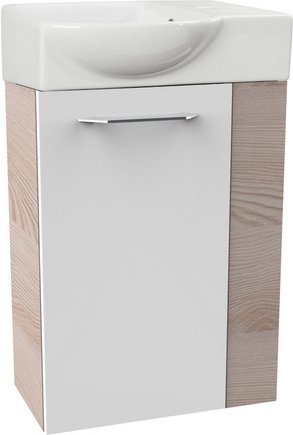 FACKELMANN Waschplatz-Set »SBC«, 45cm links Alaska Esche/Weiß - weiss