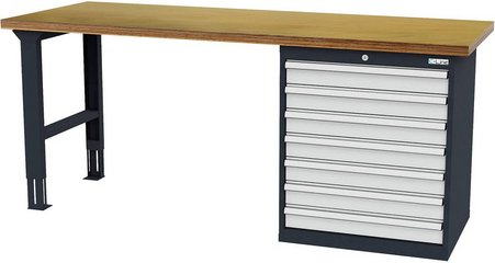 Simplaflex Reihenwerkbank, BxH: 200 x 86 cm, Stahlblech - bunt