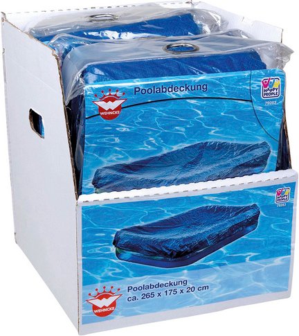 HAPPY PEOPLE Poolabdeckung geeignet für 310 x 187 cm, Polyethylen (PE) - blau
