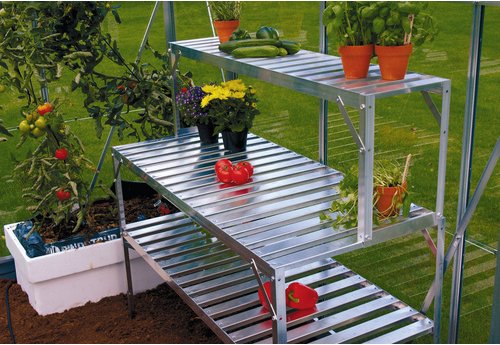 VITAVIA Alu-Tischaufsatz, BxL: 27,56 x 121,3 cm - grau