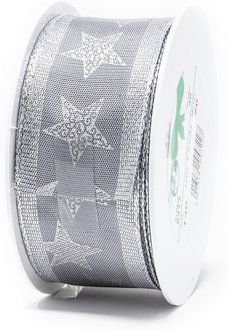 Flowerbox Bastelband »Noble Star« - grau