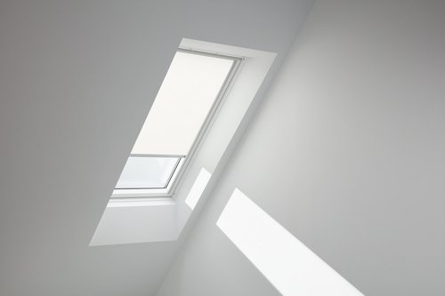 VELUX Verdunkelungsrollo, weiß/aluminiumfarben, Polyester
