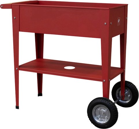 Thumbnail - Herstera Garden Hochbeet, BxHxL: 35 x 80 x 75 cm, pulverbeschichteter Stahl - rot