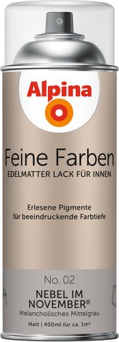 ALPINA Sprühlack »Feine Farben«, 400 ml, für ca. 1 m², grau, edelmatt