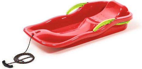 PROSPERPLAST Schlitten »Race«, Länge: 877 mm, mit Zugband - rot