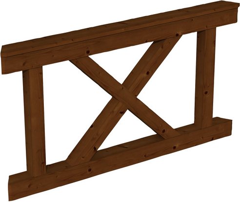 SKANHOLZ Brüstung, BxH: 150 x 84 cm, nussbaum, Holz