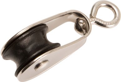 CONACORD Blockseilrolle, für Seile bis 10 mm Ø - silberfarben | schwarz