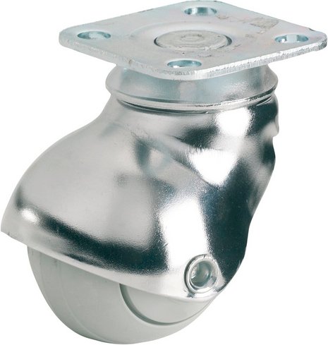 DÖRNER+HELMER Sesselrolle, Gummi, schwarz, mit Platte