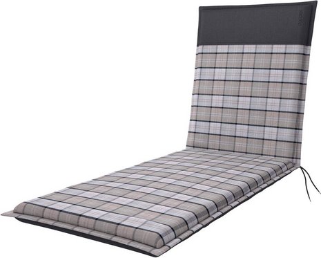 DOPPLER Auflage »Casa«, BxL: 60 x 195 cm, mit Uni-Muster, grau/beige/anthrazit, für Gartenliegen - grau | beige | schwar...