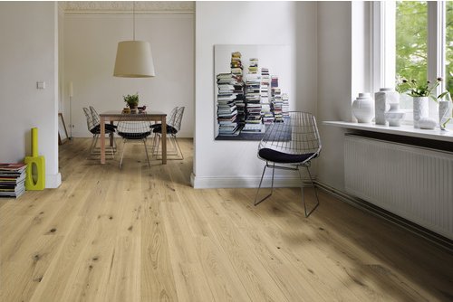 Living by HARO® Parkett »SL 2500«, Eiche weiß, Landhausdielen (1-Stab), 9Stk. - braun