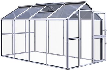 KGT Gewächshaus »Galant«, BxLxH: 2,16 x 4,08 x 2,38 m, 8,81 m², abschließbar - grau